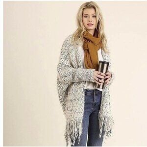Umgee Cuddle Up Fringe Cardigan Sweater